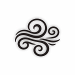 Abstract Wind Swirl Symbol  Precision Cut Decal